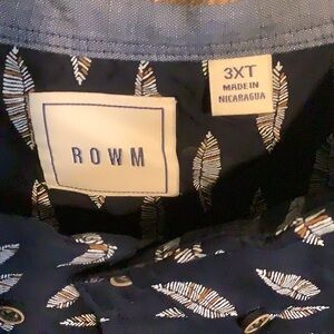 Men’s big and tall navy blue Rowm shirt